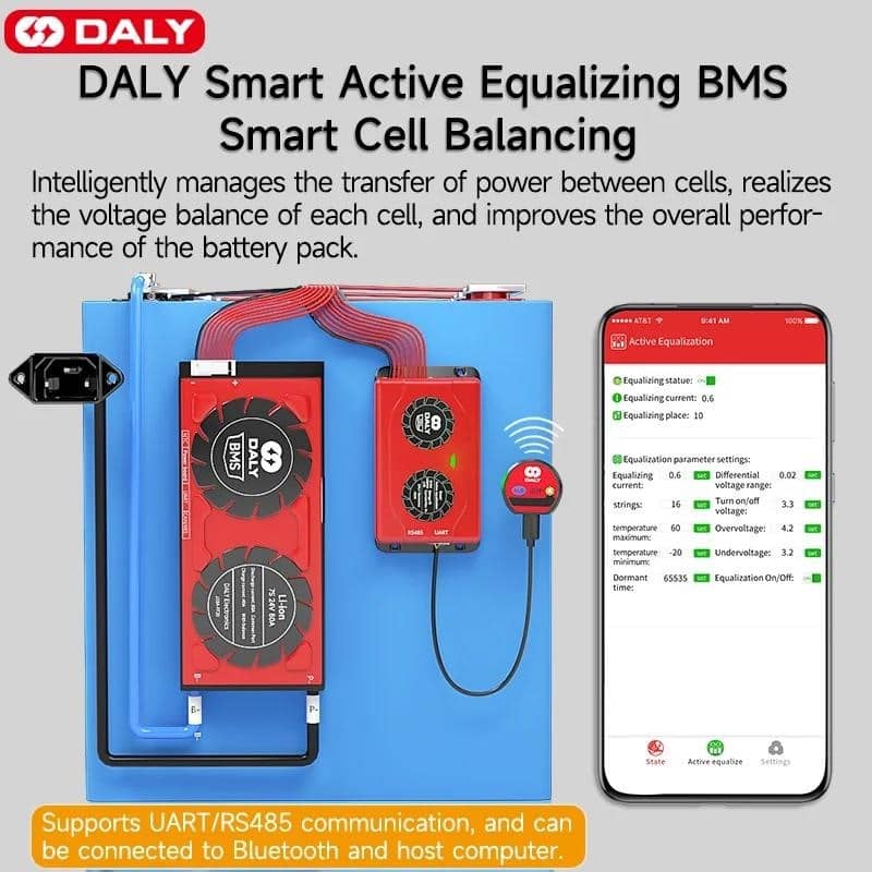 Купити Daly Smart BMS Smart Active Balancer bms lifepo4 4s 12v 8S 12S ...