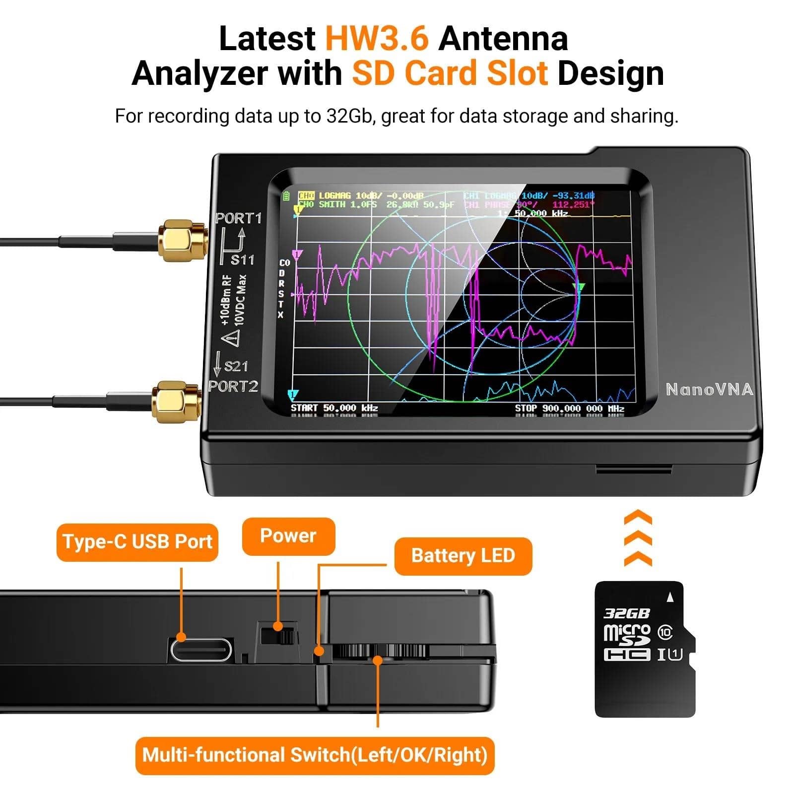 その他 NANO VNA-H 取扱い商品} NanoVNA-H 2.8インチ表示1.5GHzネットワーク