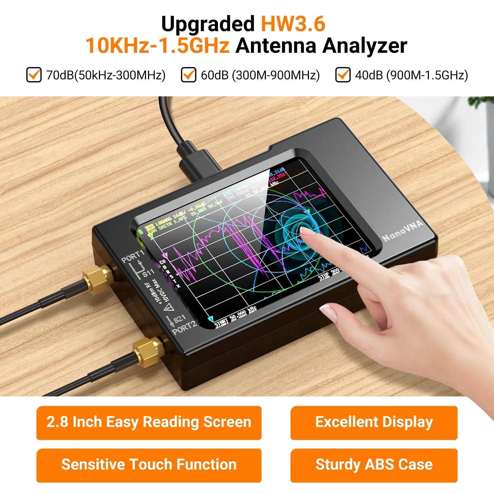 その他 NANO VNA-H 取扱い商品} NanoVNA-H 2.8インチ表示1.5GHzネットワーク
